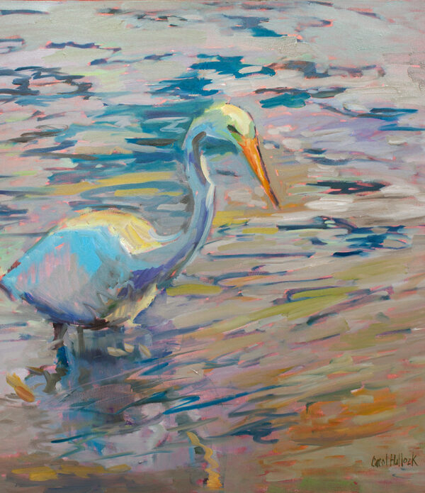 GERALDINE SUN BATHING 36" x 36" Oil on Linen $2200 https://gallery600julia.com/