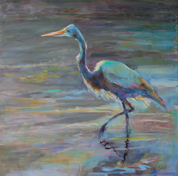 Geraldine Tip Toeing 36" x 36" Oil on Linen $2200 https://gallery600julia.com/