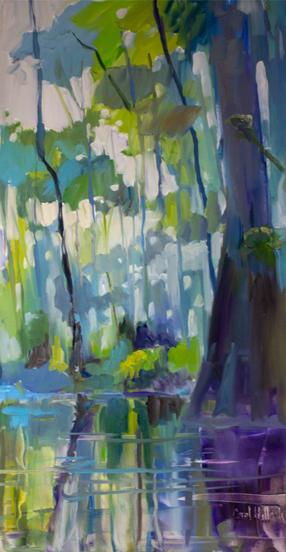 Happy Trees 48" x 24" Oil on LInen