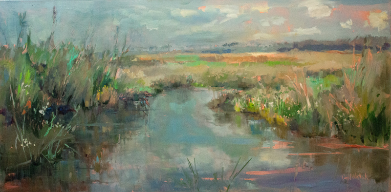 Lily Pads 30" x 20" Oil on Linen